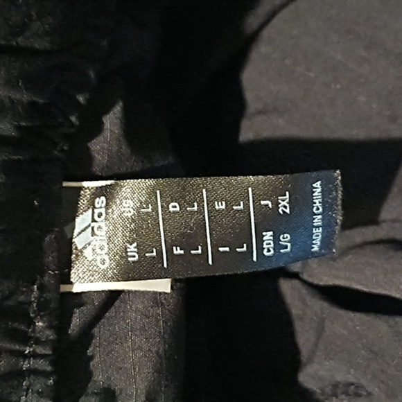 Adidas Black Sporty Track Windbreaker Jogger Belted Pants A28 - Picture 6 of 8